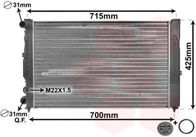 VAN WEZEL Radiators, Motora dzesēšanas sistēma 03002108